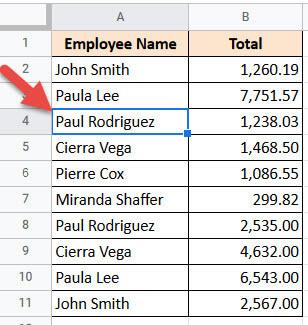 Hướng dẫn cách tìm kiếm trong Google Sheets